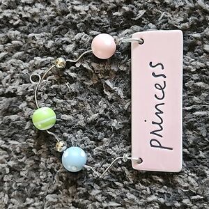 Dept. 56 Sandra Magsamen "Princess" Pink Ceramic Wall Plaque